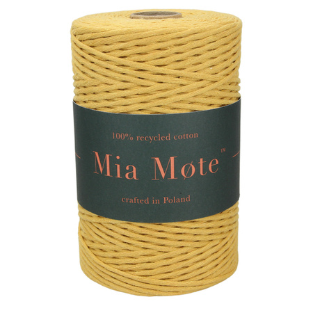 Mia Mote™ Classic Line Sznurek bawełniany skręcany do makramy 2mm orpiment on dolomite